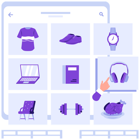 Application d'achat en ligne  Illustration