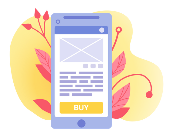 Application d'achat en ligne  Illustration