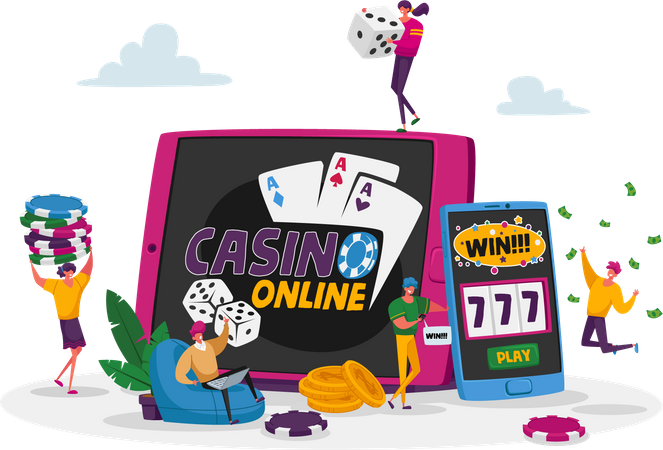 Application de casino en ligne  Illustration