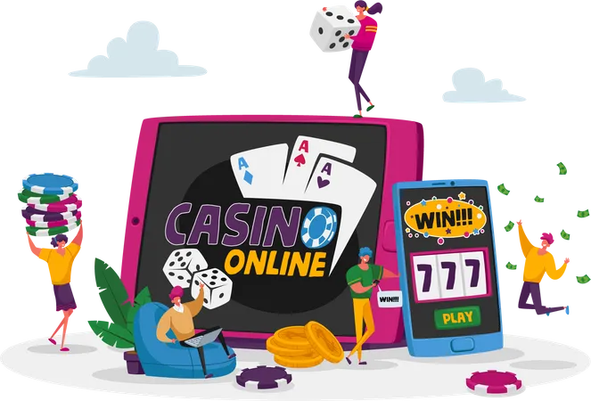 Application de casino en ligne  Illustration
