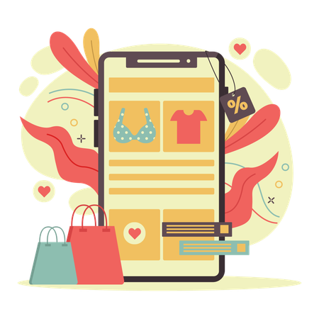 Application de commerce électronique  Illustration