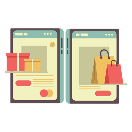 Application de commerce électronique  Illustration