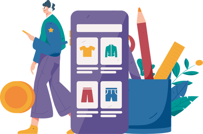 Application de commerce électronique  Illustration