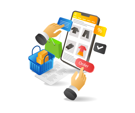 Application de commerce électronique  Illustration