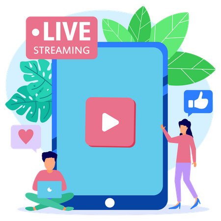 Application de diffusion en direct  Illustration