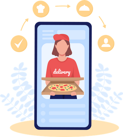 Application de livraison de pizza  Illustration