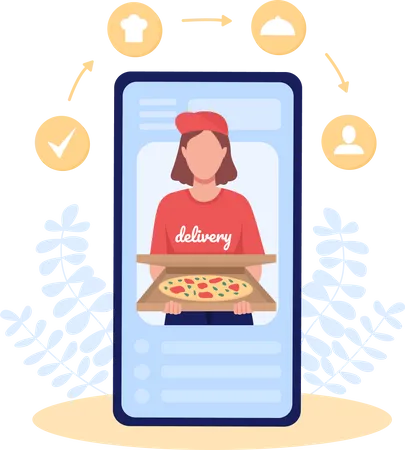 Application de livraison de pizza  Illustration