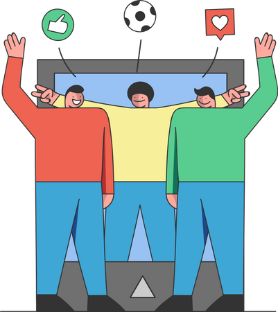 Application de médias sociaux  Illustration