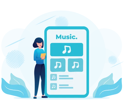 Application de diffusion de musique  Illustration