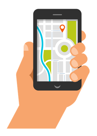 Application de navigation mobile  Illustration