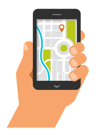 Application de navigation mobile  Illustration