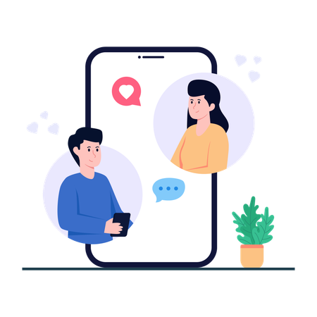 Application de rencontre en ligne  Illustration