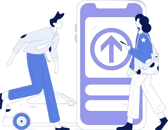 Application de réservation de taxi  Illustration