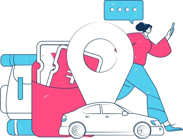 Application de réservation de taxi  Illustration