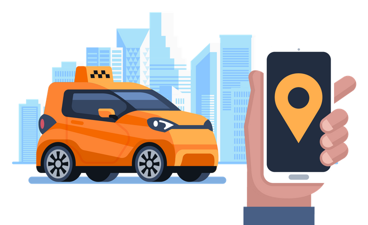 Application de réservation de taxi  Illustration