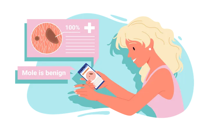 Application de santé en ligne  Illustration