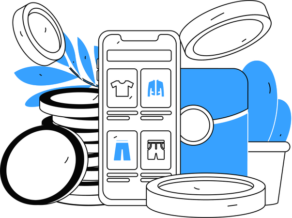 Application d'achat en ligne  Illustration