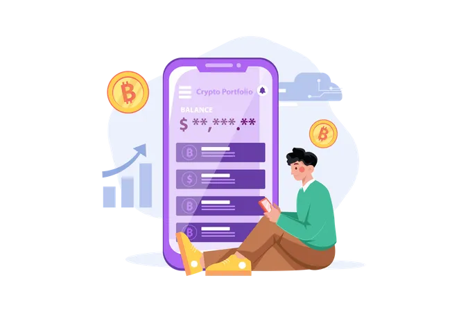 Application de trading de crypto-monnaie  Illustration