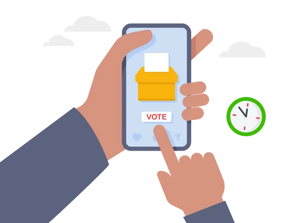 Application de vote mobile  Illustration