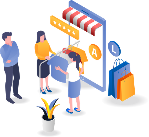 Application de commerce électronique  Illustration