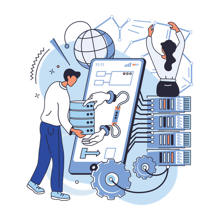 Application Hosting  Illustration