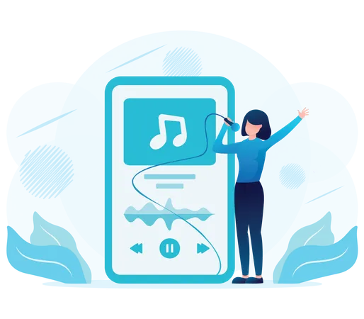 Application de lecteur de musique  Illustration