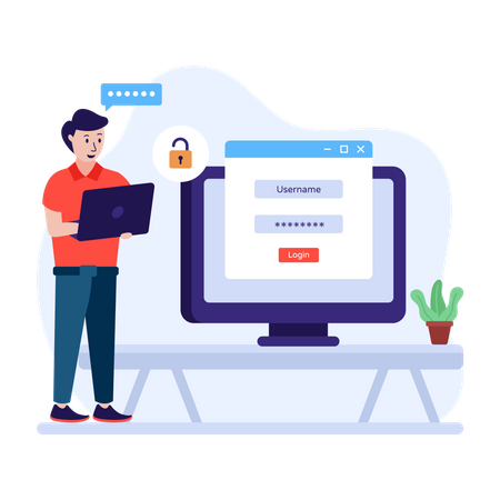 Application login  Illustration