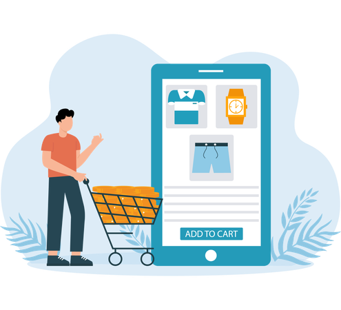 Application m-commerce  Illustration