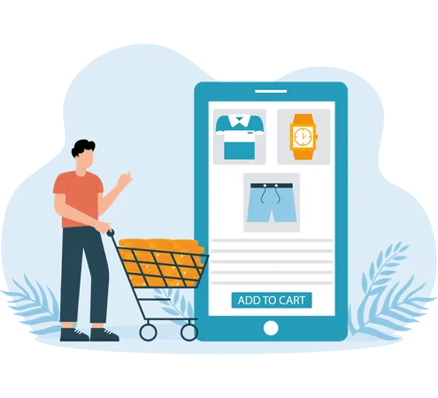 Application m-commerce  Illustration