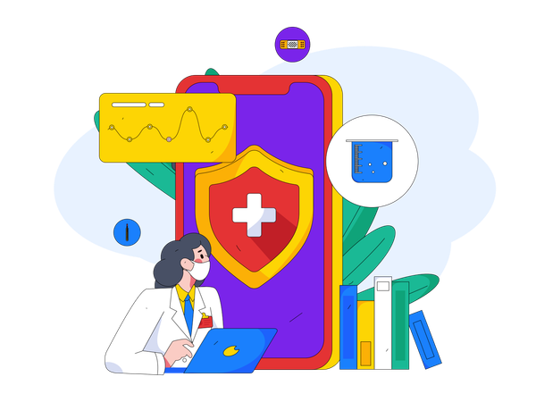 Application médicale en ligne  Illustration