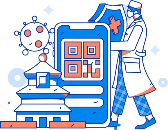 Application médicale en ligne  Illustration