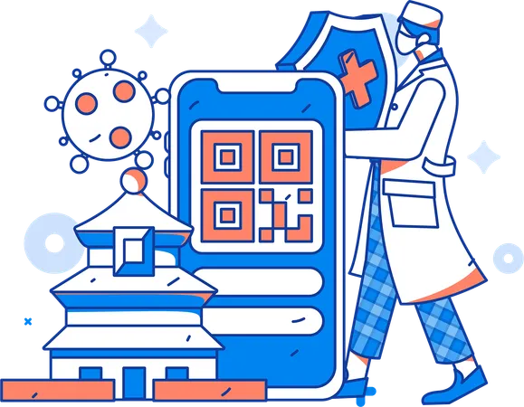 Application médicale en ligne  Illustration