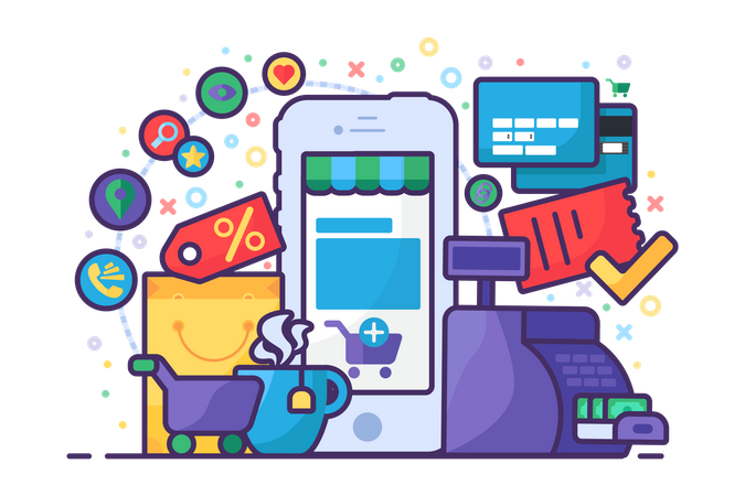 Application mobile  Illustration