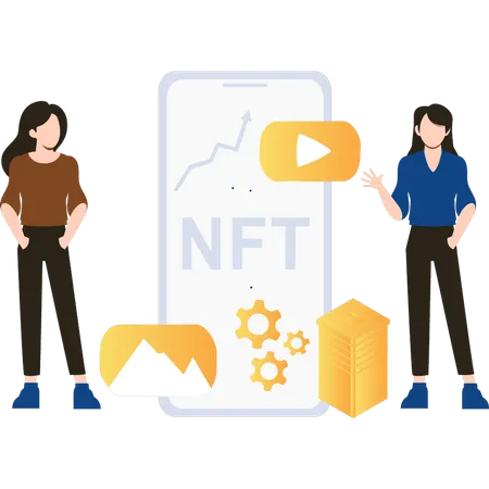 Application mobile nft  Illustration