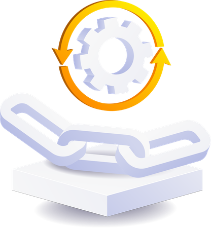 Application page link network chain  Illustration