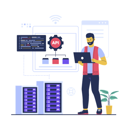 Application Programming Interface technology  Illustration