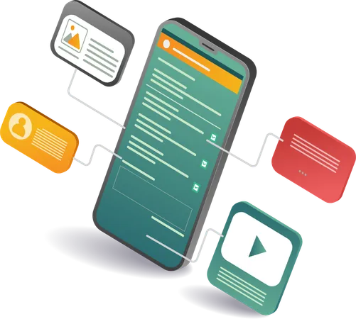 Application réactive pour les utilisateurs de technologie smartphone  Illustration