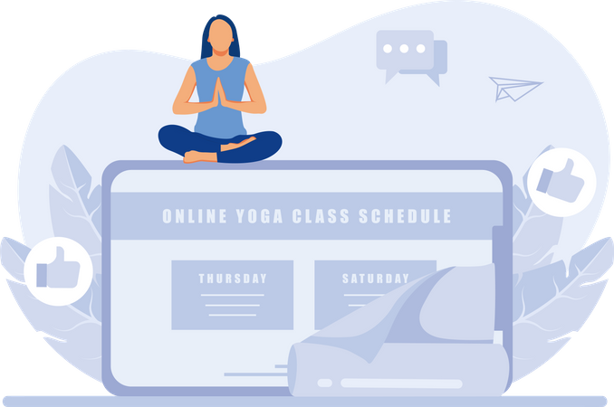 Application de yoga  Illustration