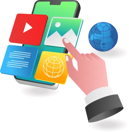Applications pour smartphones  Illustration