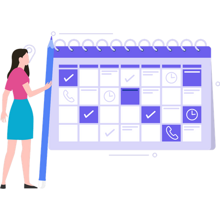 Appointment calendar  Illustration