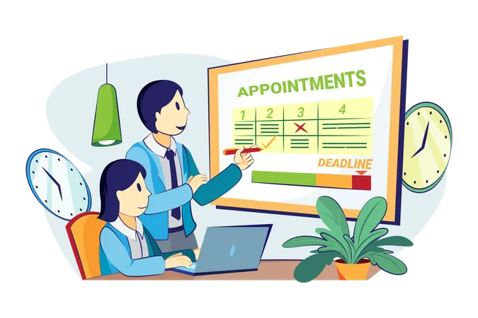 Appointment schedule management Illustration