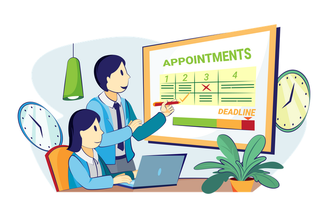 Appointment schedule management  Illustration