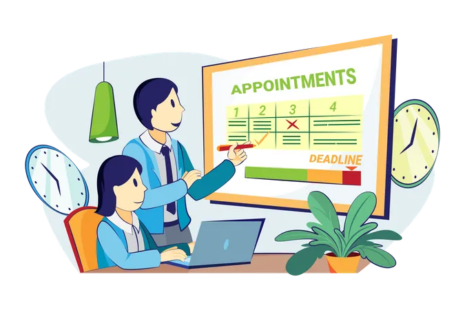 Appointment schedule management  Illustration