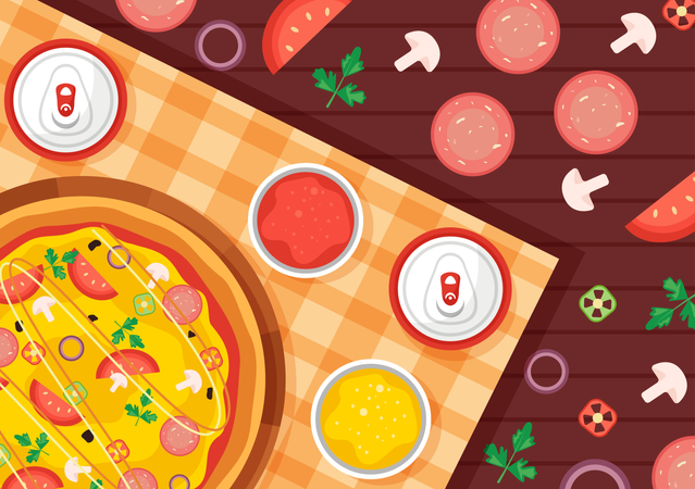 Appréciation nationale de la pizza  Illustration