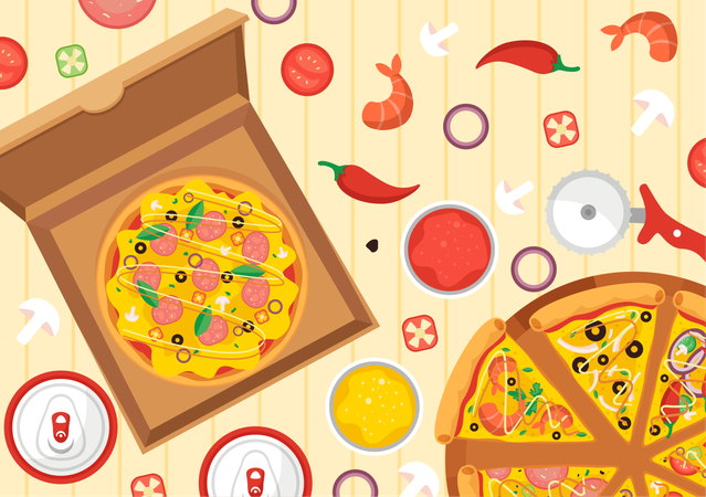 Appréciation nationale de la pizza  Illustration