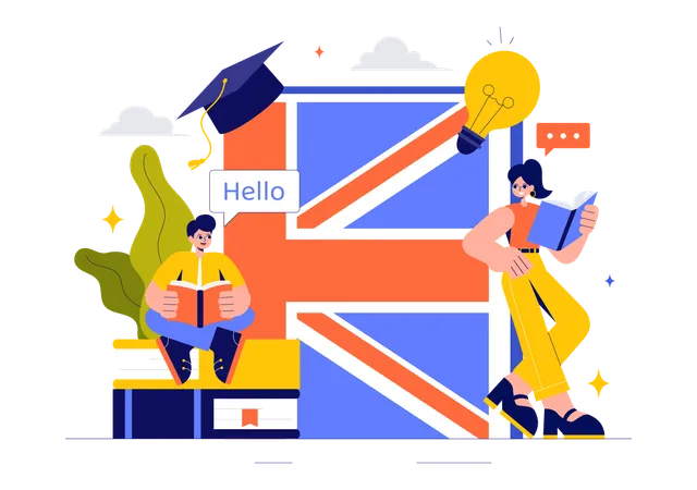 Apprentissage de l'anglais  Illustration