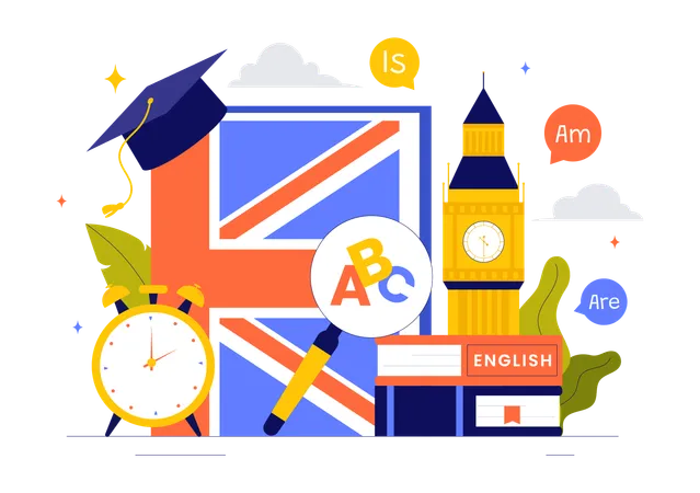 Apprentissage de l'anglais  Illustration