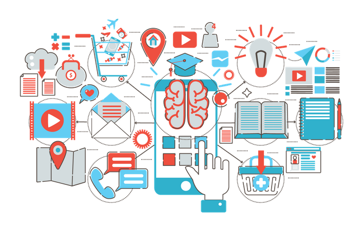 Apprentissage numérique  Illustration