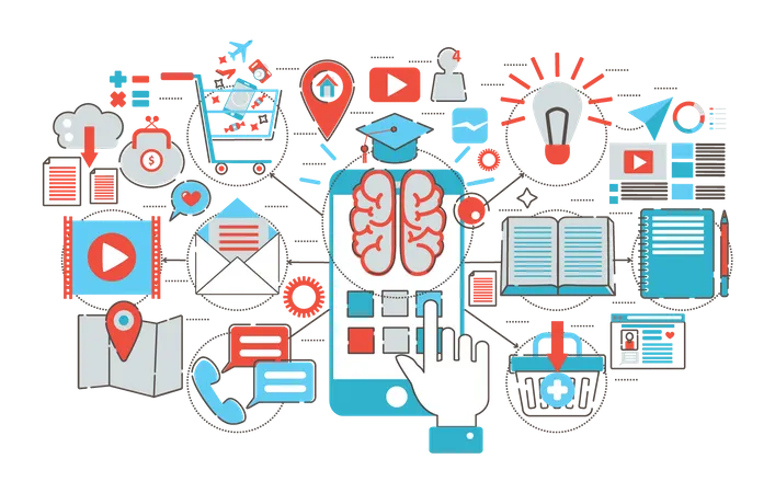 Apprentissage numérique  Illustration