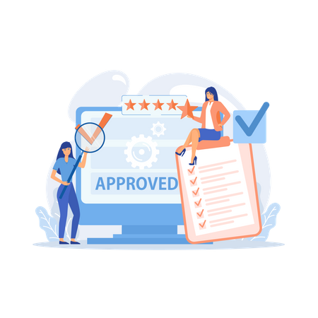 Approval mark  Illustration